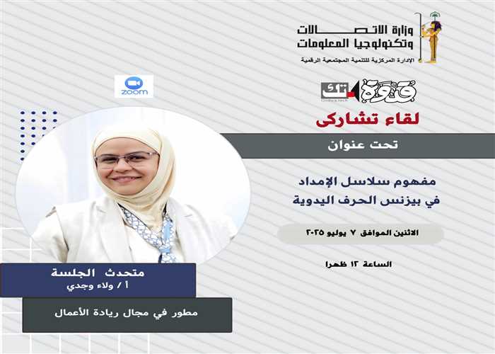 قدوة. تك تقدم اللقاء التشاركي الثالث بين القدوات بعنوان مفهوم سلاسل الإمداد في بيزنس الحرف اليدوية